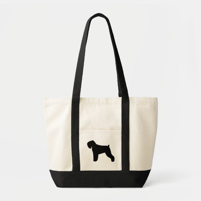 Black Russian Terrier Silhouette Tote Bag (Front)