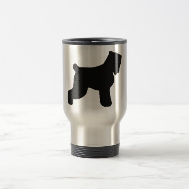Black Russian Terrier Travel Mug (Center)