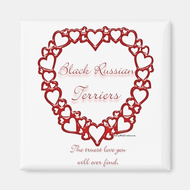 Black Russian Terrier True Love Magnet (Front)