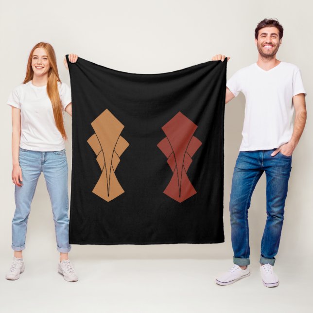 Black Rust Fantail Fleece Blanket (In Situ)