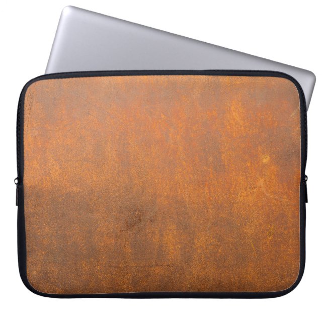 Black rust, metal texture close-up. laptop sleeve (Front)
