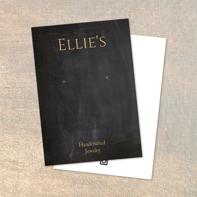 Black Rustic Chalkboard Earring Display Card (Creator Uploaded)