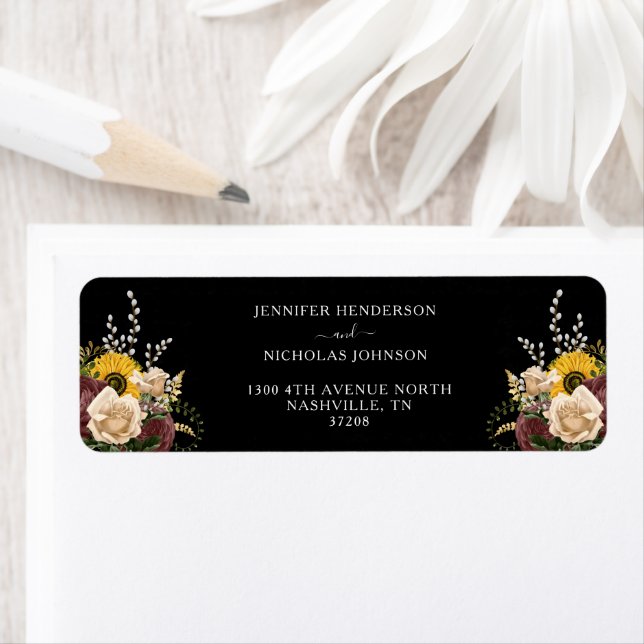 Black Rustic Sunflower Barn Wedding  (Insitu)