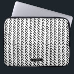Black Rustic Tribal Pattern Personalised Laptop Laptop Sleeve<br><div class="desc">Rustic personalised laptop bag featuring black and white rustic pattern. This unique item will be perfect as a gift.</div>