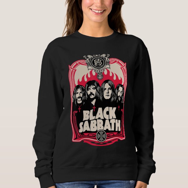 Black Sabbath Group Crest Sweatshirt (Front)