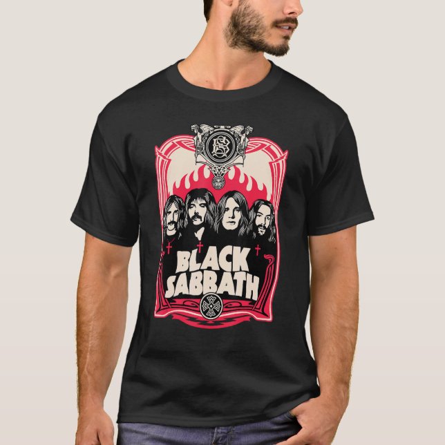 Black Sabbath Group Crest T-Shirt (Front)