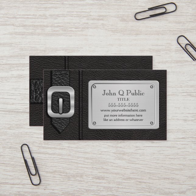 Black Saddlebag Business Card (Front/Back In Situ)