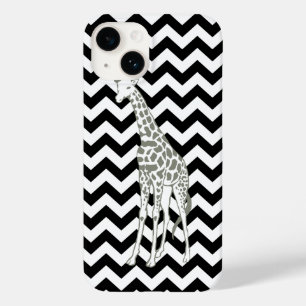 Black Safari Chevron with Pop Art Giraffe Case-Mate iPhone 14 Case