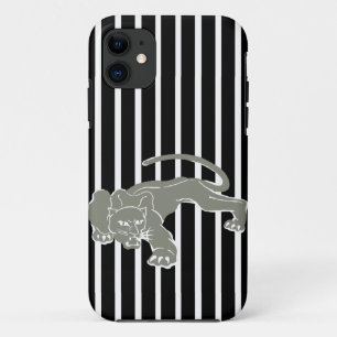 Black Safari Stripe with Leopard Case-Mate iPhone Case