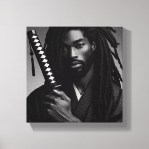 Black Samurai Canvas Print