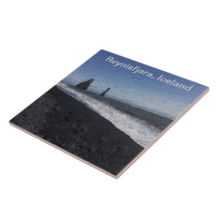 Black Sand Beach, Iceland Tile