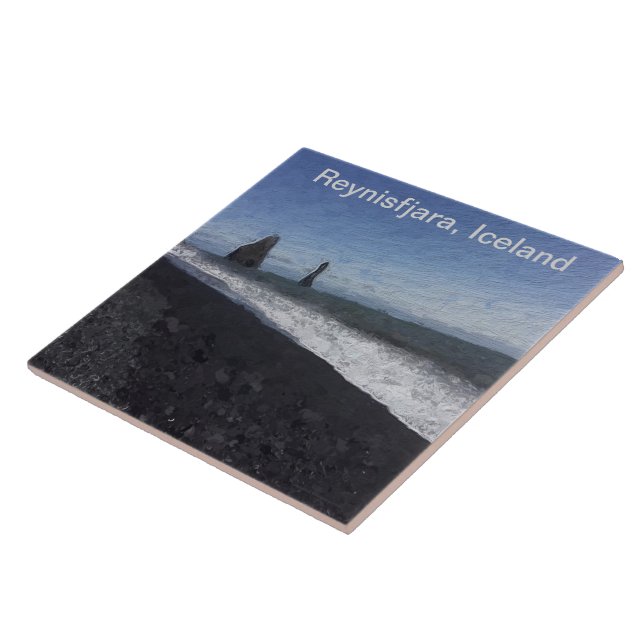 Black Sand Beach, Iceland Tile (Side)
