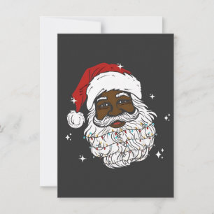Black Santa Christmas Black History Xmas  Invitation