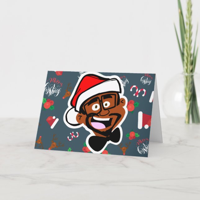 Black Santa Christmas Card (Front)