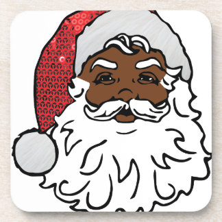 black santa claus coaster