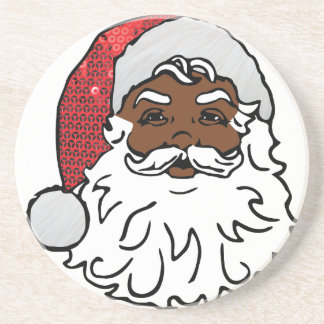 black santa claus coaster