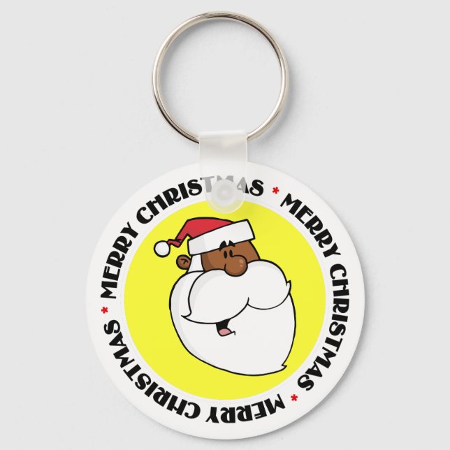 Black Santa Claus Key Ring (Front)