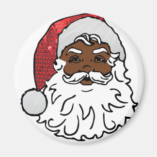 black santa claus magnet