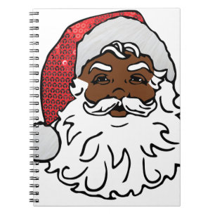 black santa claus notebook