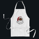 black santa claus standard apron<br><div class="desc">"black santa claus ""black santa""afro american santa claus " "afro american santa""african american santa claus""african american santa""african santa claus""african santa"kwanzaa  "ugly xmas"

, , , xmas, red white, sequins, glitter, santa, funny christmas, retro, african santa, , kwanza</div>