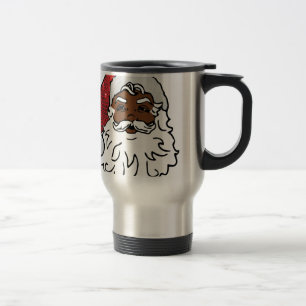 black santa claus travel mug