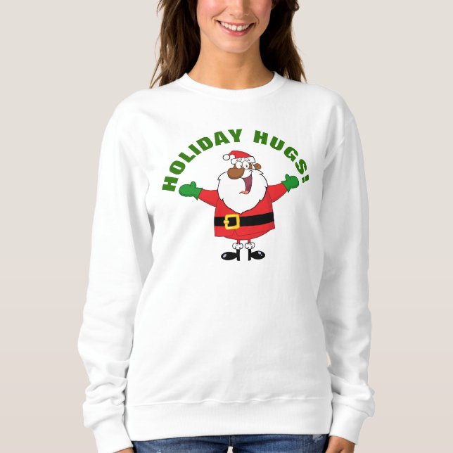 Black Santa Hugs Shirt (Front)