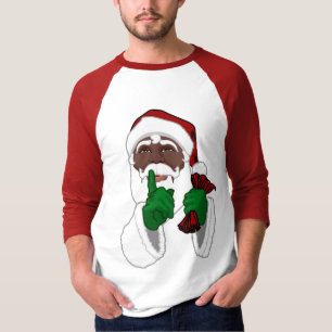 Black Santa Jersey Shirt African Santa Shirts