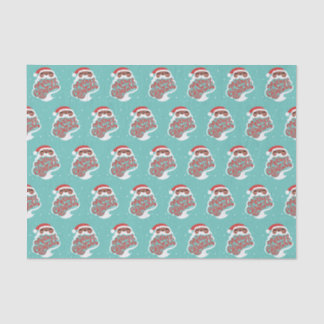 Black Santa | Merry Christmas All | Blue Tissue Paper