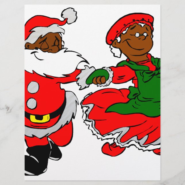 black santa mrs claus (Front)