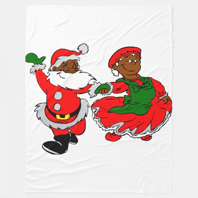 black santa mrs claus blanket (Front)