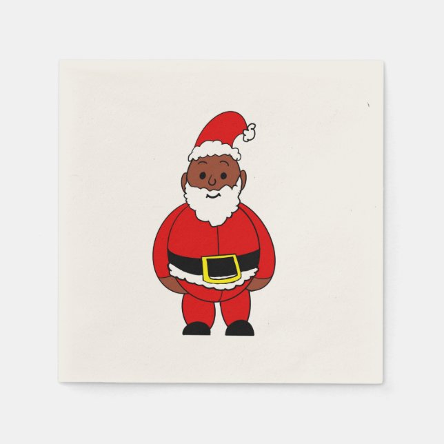 Black Santa  Napkin (Front)