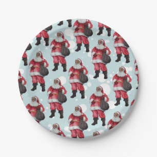 Black Santa Plates
