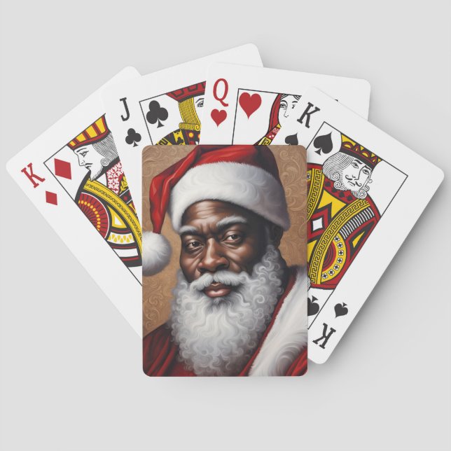 Black Santa Playing Cards | Poker, Spades Cards (Back)