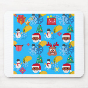 black santa taco christmas mouse pad