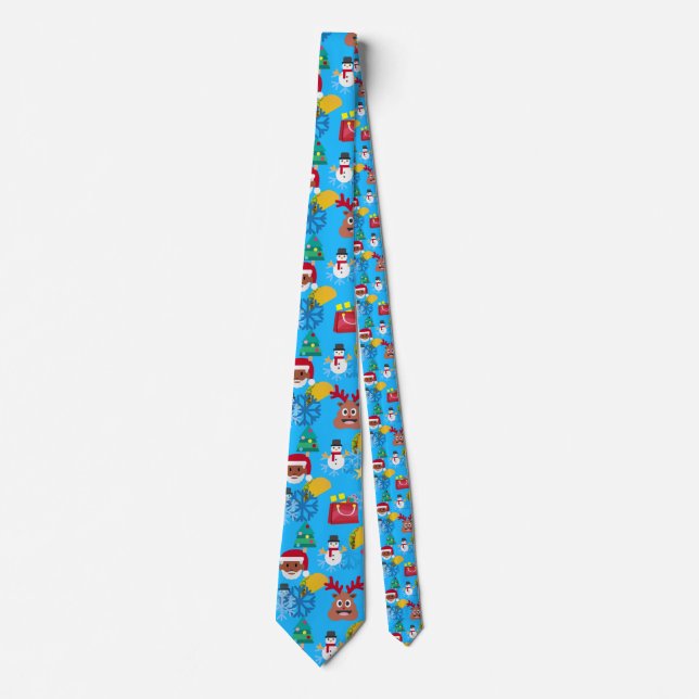 black santa taco christmas tie (Front)