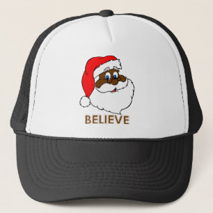 Black Santa Trucker Hat