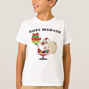 Black Santa with Gifts T-Shirt