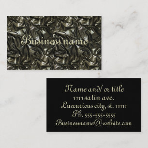 Black satin look business card