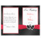 Black Satin Pleasts with Hearts Wedding Program