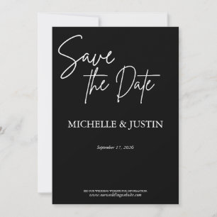 Black Save The Date