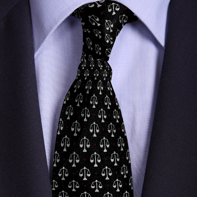 Black Scales of Justice Lawyer Tie (Creator Uploaded)