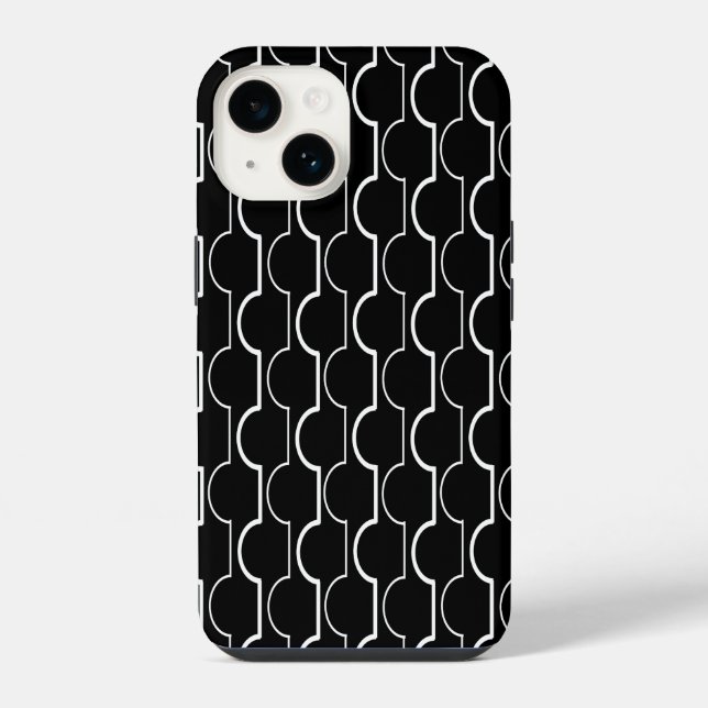 Black Scallops iPhone Case (Back)