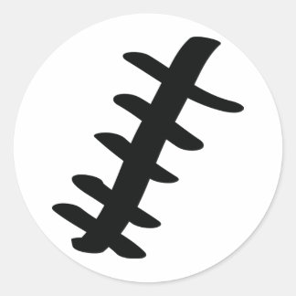 black scar classic round sticker