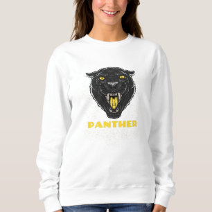 Black Scary Panther Sweatshirt