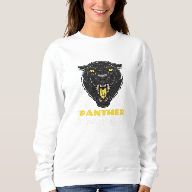 Black Scary Panther Sweatshirt (Front)