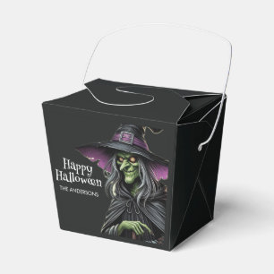 Black Scary Witch Happy Halloween Favour Box
