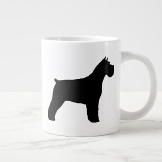 Black Schnauzer Dog Silhouettes Large Coffee Mug