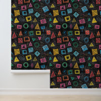 Black School Chalkboard Geometry Triangle Shapes