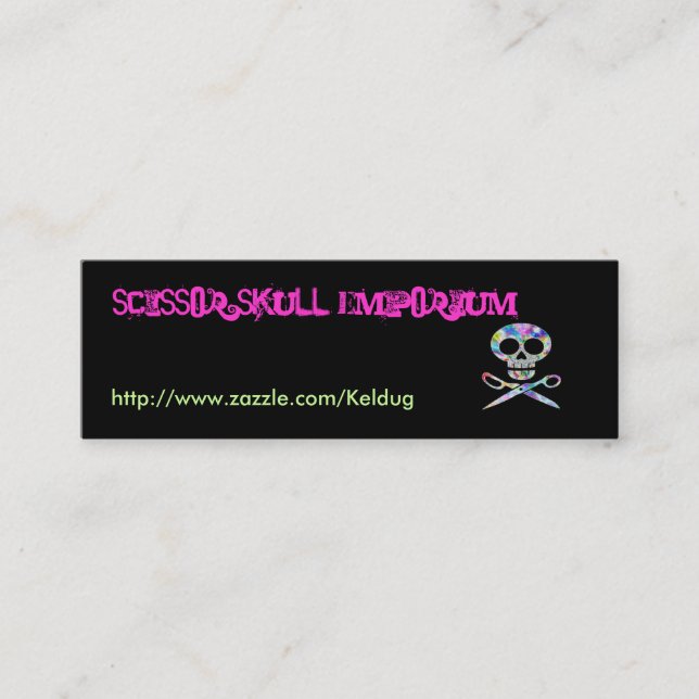 Black Scissor Skull Profile Card (Front)