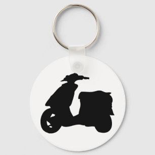 black scooter icon key ring